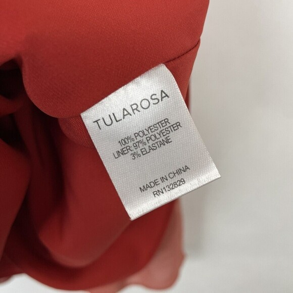 Tularosa size Small Colleen Short Sleeve Peach Ruffle tiered Dress prairie boho - Picture 8 of 9